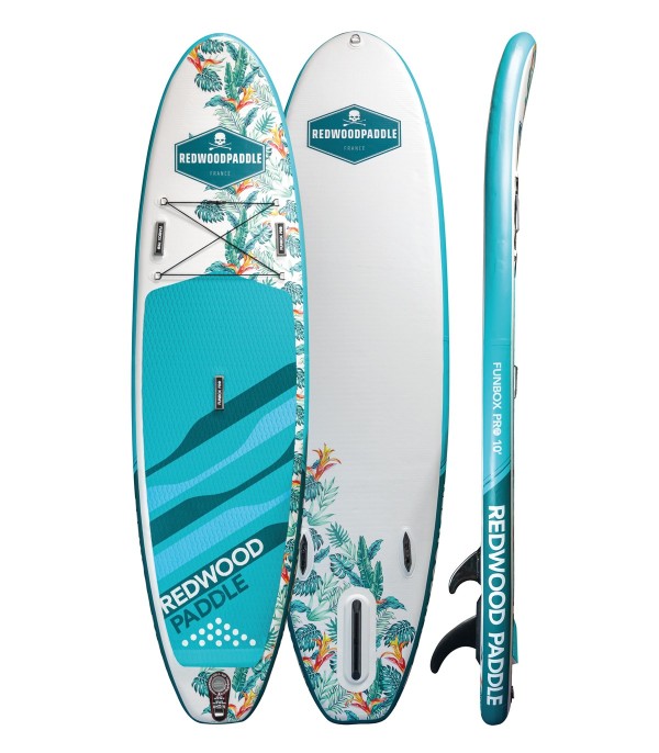 Tabla Stand Up Paddle Surf  Hinchable Funbox Pro 10' Redwoodpaddle woven doble capa calavera skull