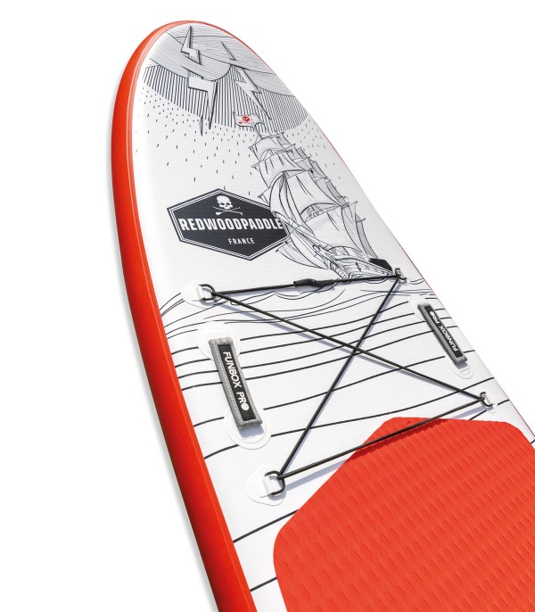 Funbox Pro 10' Classic Red tabla Stand up paddle surf redwoodpaddle calavera skull