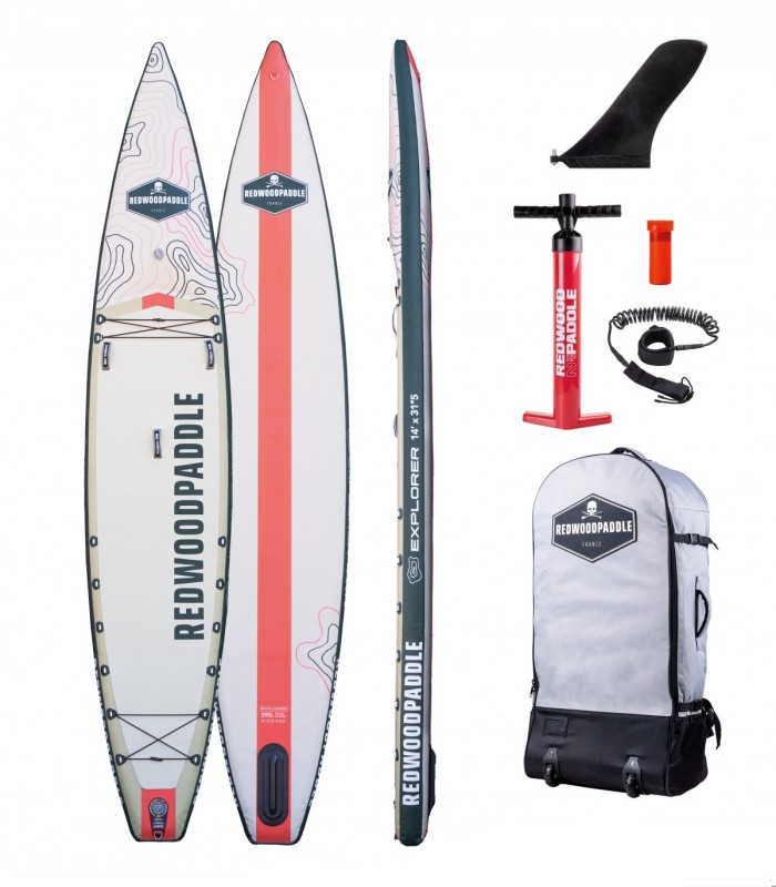 Tabla Stand Up Paddle Surf  Hinchable Funbox Pro Explorer 14′ x 31''1/2 Redwoodpaddle woven doble capa silla kayak