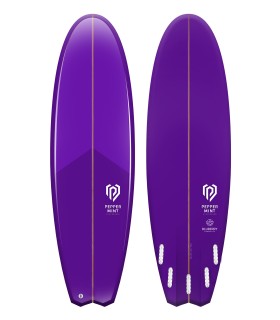 Tabla de surf en resina tintatda Peppermint Surfboards Diamond Fish 5'8 Blueberry