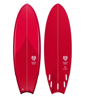 Tabla de surf en resina tintatda Peppermint Surfboards Half Moon 5'11 Raspberry