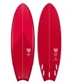 Tabla de surf en resina tintatda Peppermint Surfboards Half Moon 5'11 Raspberry