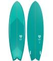 Tabla de surf en resina tintatda Peppermint Surfboards Classic Fish 6'6" Mint