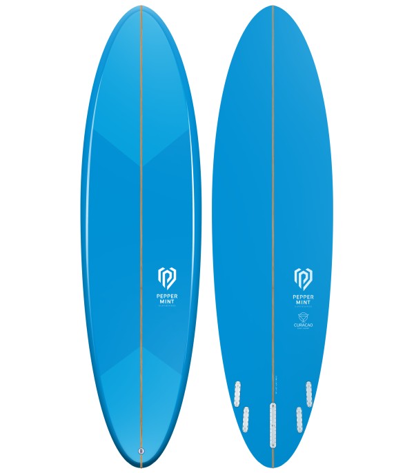 Tabla de surf en resina tintatda Peppermint Surfboards Peppermint Easy Short 7'0" Curaçao