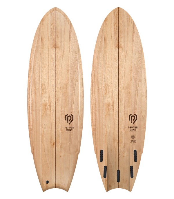 Tabla de surf en madera naturalPeppermint Surfboards Half Moon 5'11 timber